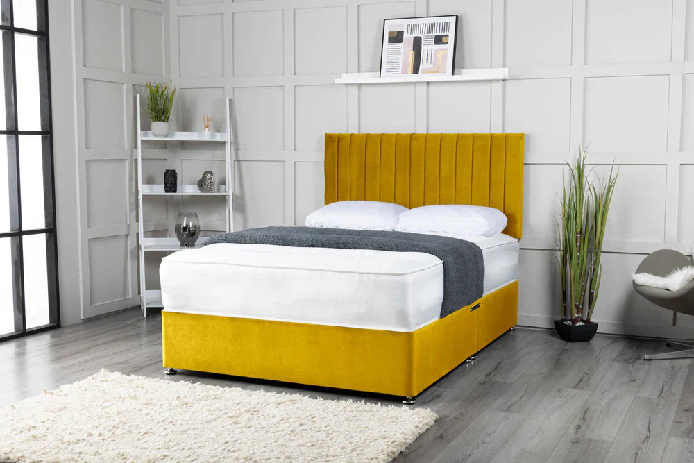 Pollo 14 Panel Premium Divan Bed Set with Plush Mattress