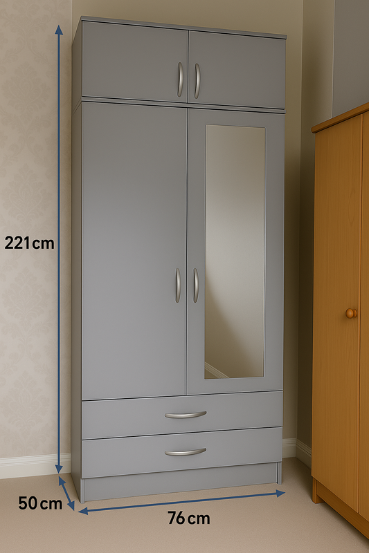 𝐓𝐢𝐫𝐞𝐝 𝐨𝐟 𝐌𝐞𝐬𝐬? 𝐆𝐞𝐭 𝐎𝐫𝐠𝐚𝐧𝐢𝐬𝐞𝐝 𝐰𝐢𝐭𝐡 𝐚 𝟐 𝐃𝐨𝐨𝐫 𝐖𝐚𝐫𝐝𝐫𝐨𝐛𝐞 + 𝐓𝐨𝐩𝐛𝐨𝐱!