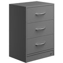Knightsbridge 3 Drawer Bedsides in Grey Matt/Graphite Matt