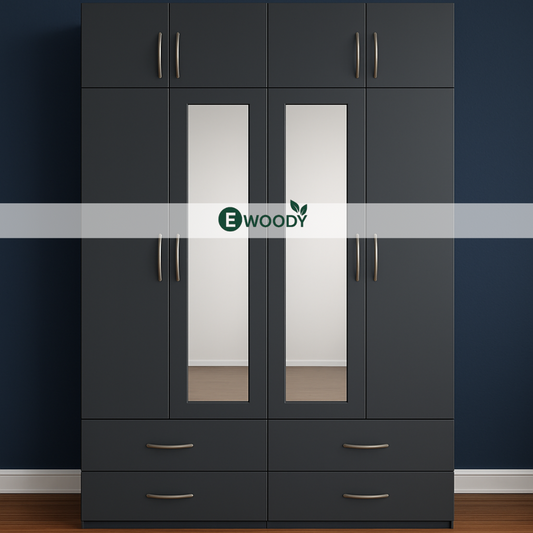 𝐒𝐦𝐚𝐥𝐥 𝐑𝐨𝐨𝐦? 𝐁𝐢𝐠 𝐒𝐨𝐥𝐮𝐭𝐢𝐨𝐧 — 𝟒 𝐃𝐨𝐨𝐫 𝐖𝐚𝐫𝐝𝐫𝐨𝐛𝐞 𝐰𝐢𝐭𝐡 𝐓𝐨𝐩𝐛𝐨𝐱!