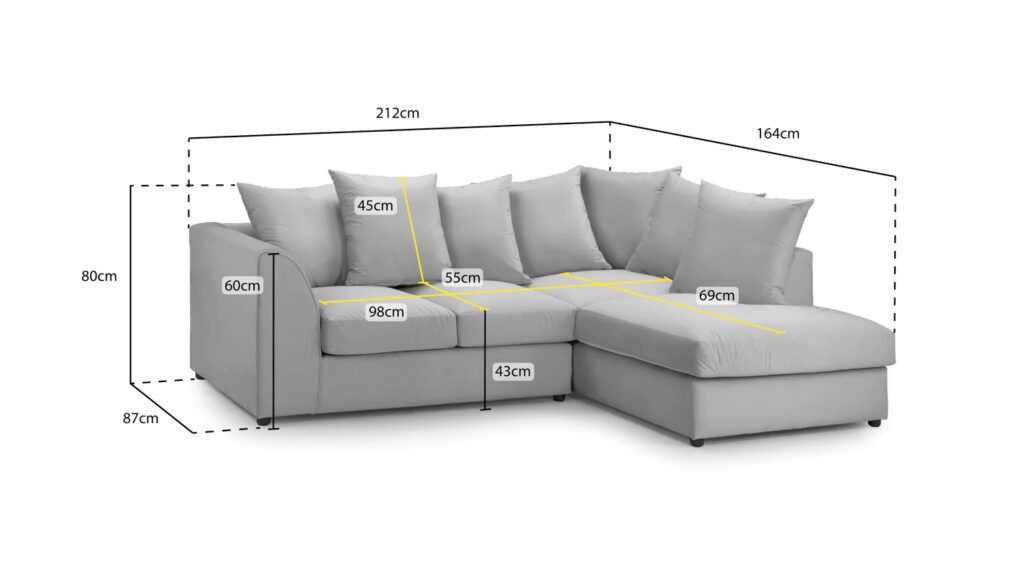 Dylan Luxe Velvet Corner Sofa in Chocolate