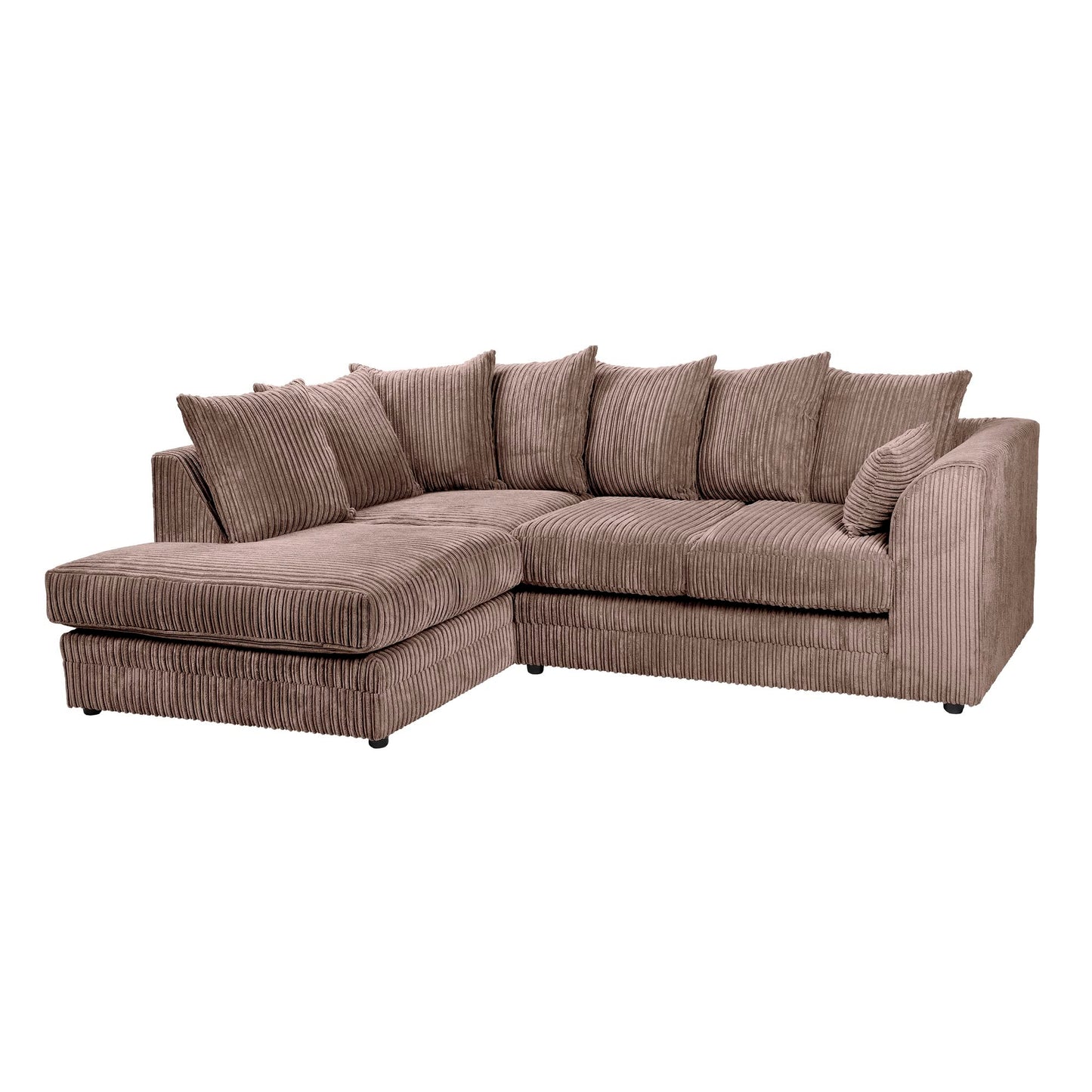 Dylan Luxe Velvet Corner Sofa in Chocolate