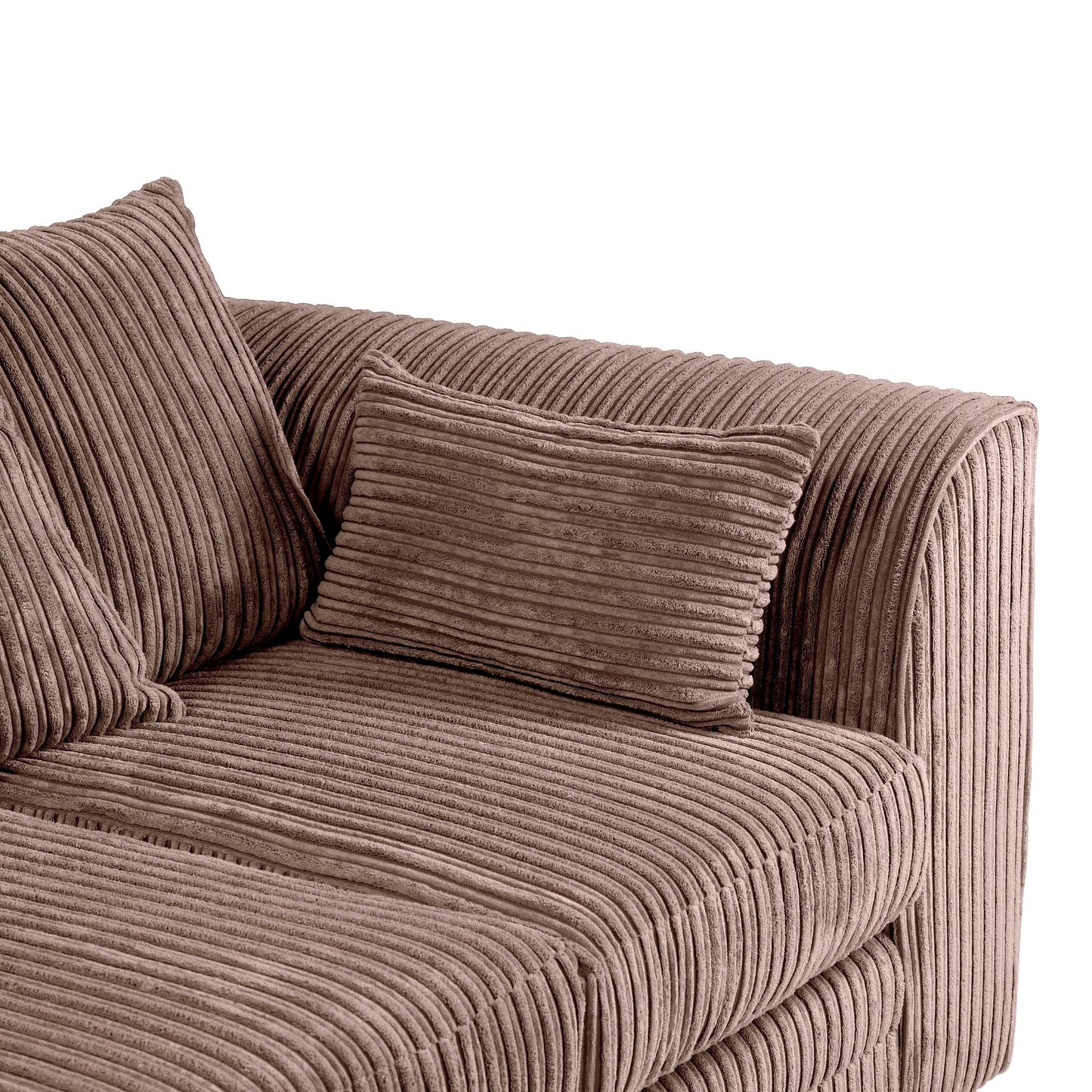 Dylan Luxe Velvet Corner Sofa in Chocolate