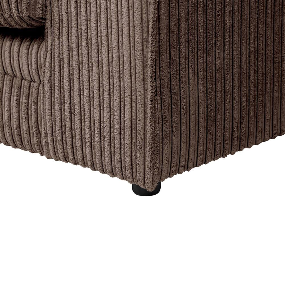 Dylan Luxe Velvet Corner Sofa in Chocolate