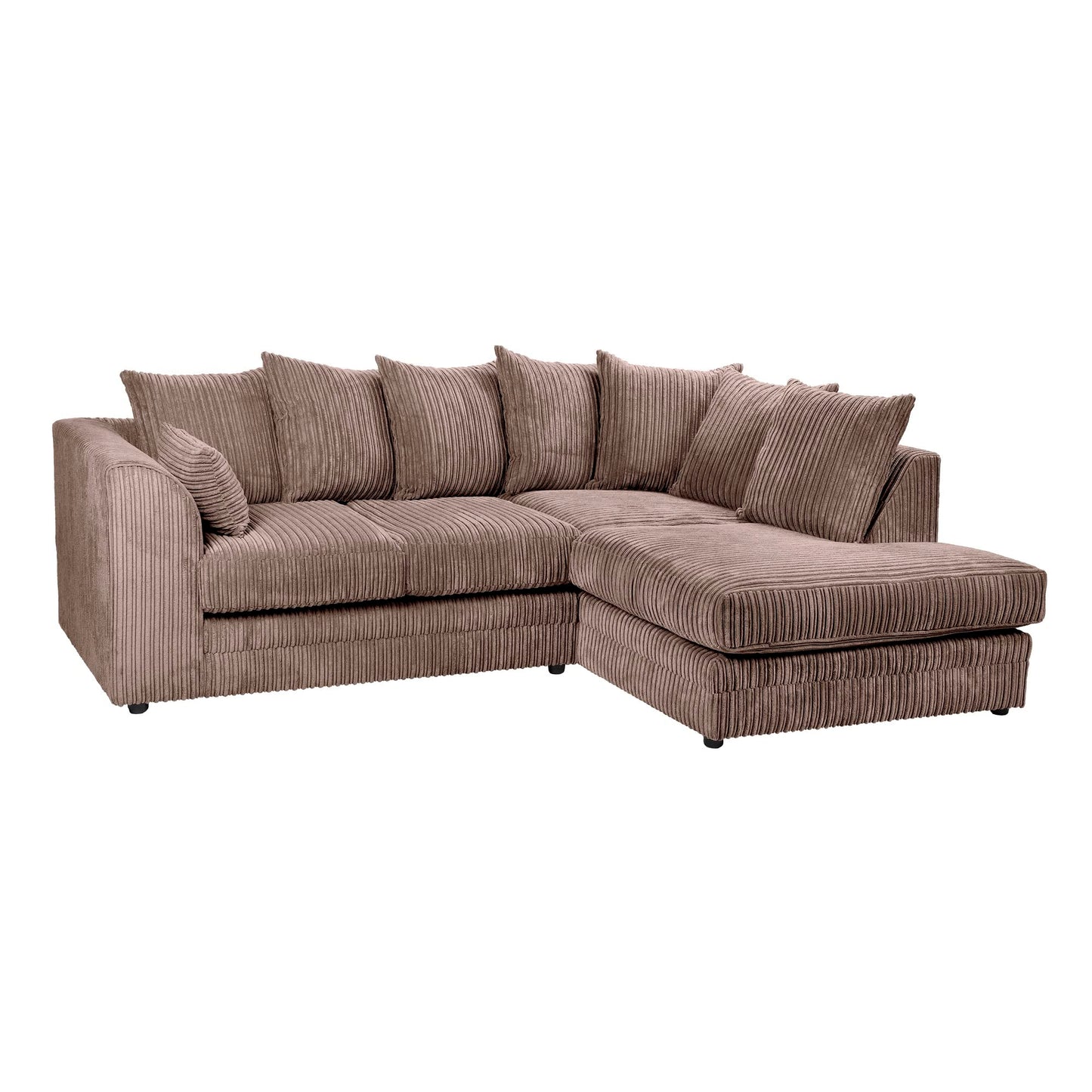 Dylan Luxe Velvet Corner Sofa in Chocolate