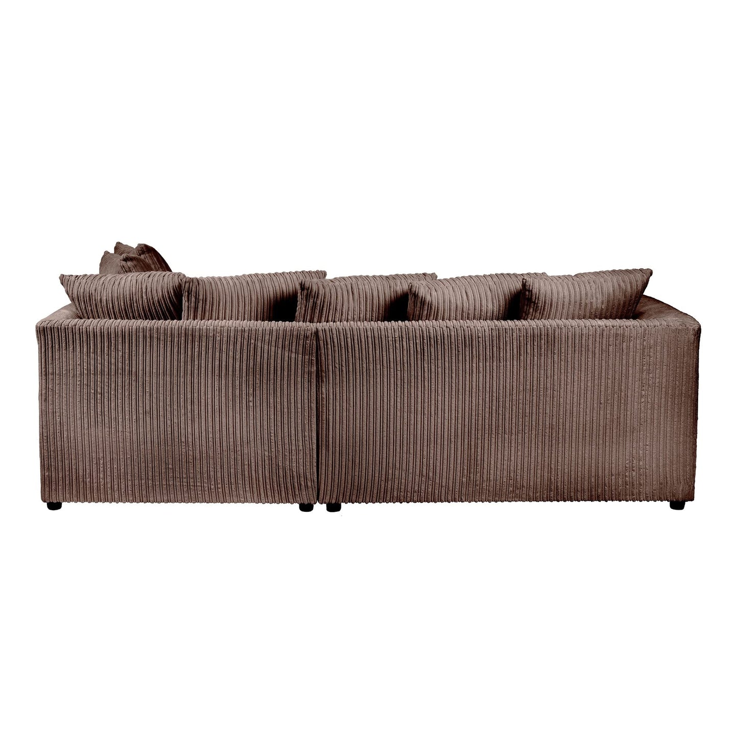 Dylan Luxe Velvet Corner Sofa in Chocolate