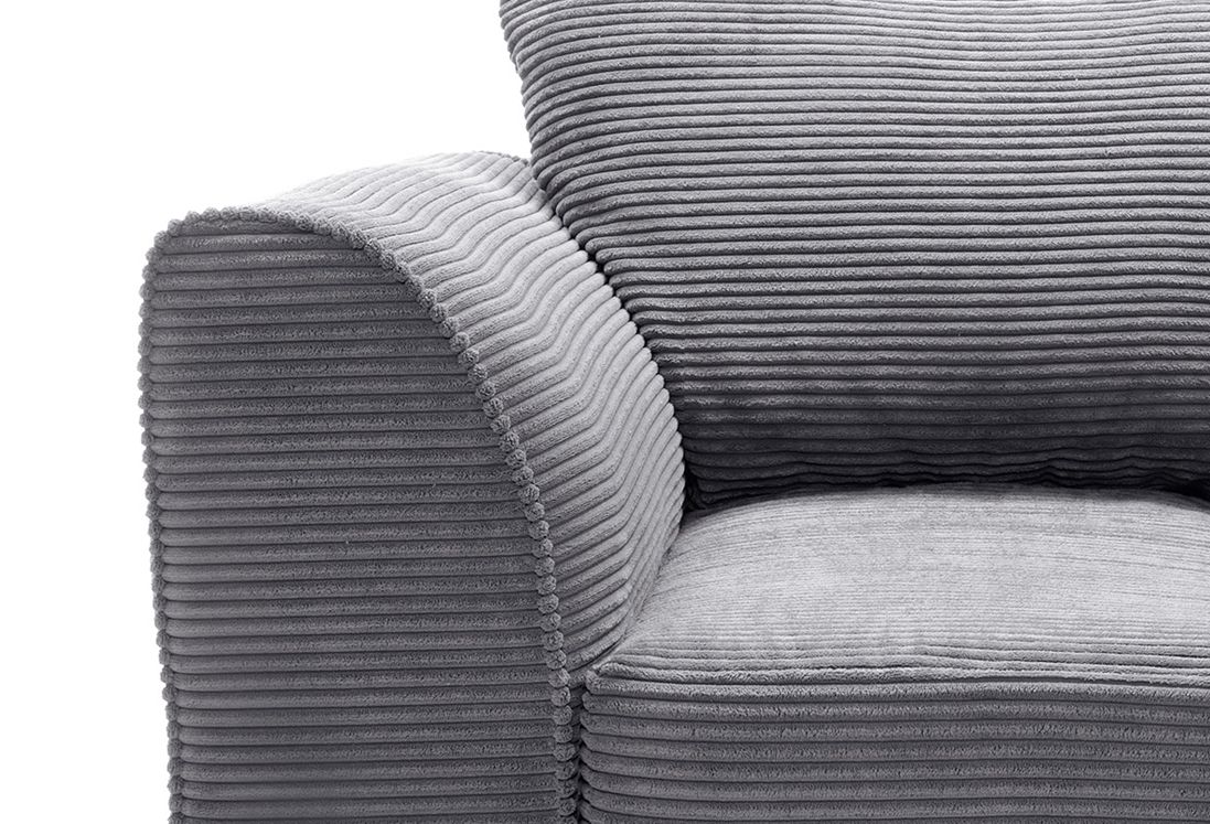 Dylan Luxe Stone Grey Velvet Corner Sofa