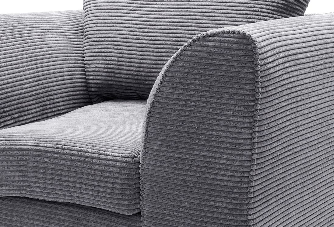 Dylan Luxe Stone Grey Velvet Corner Sofa