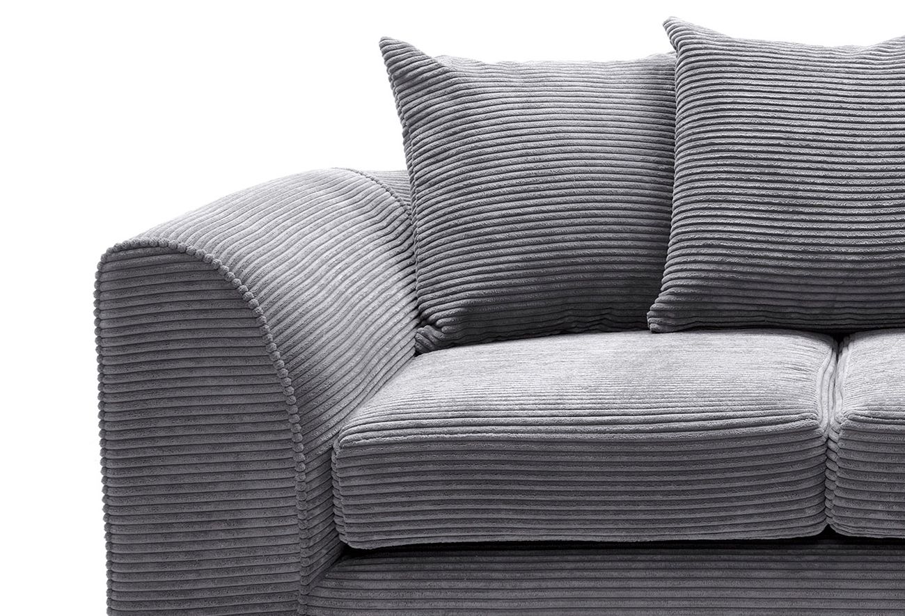 Dylan Luxe Stone Grey Velvet Corner Sofa