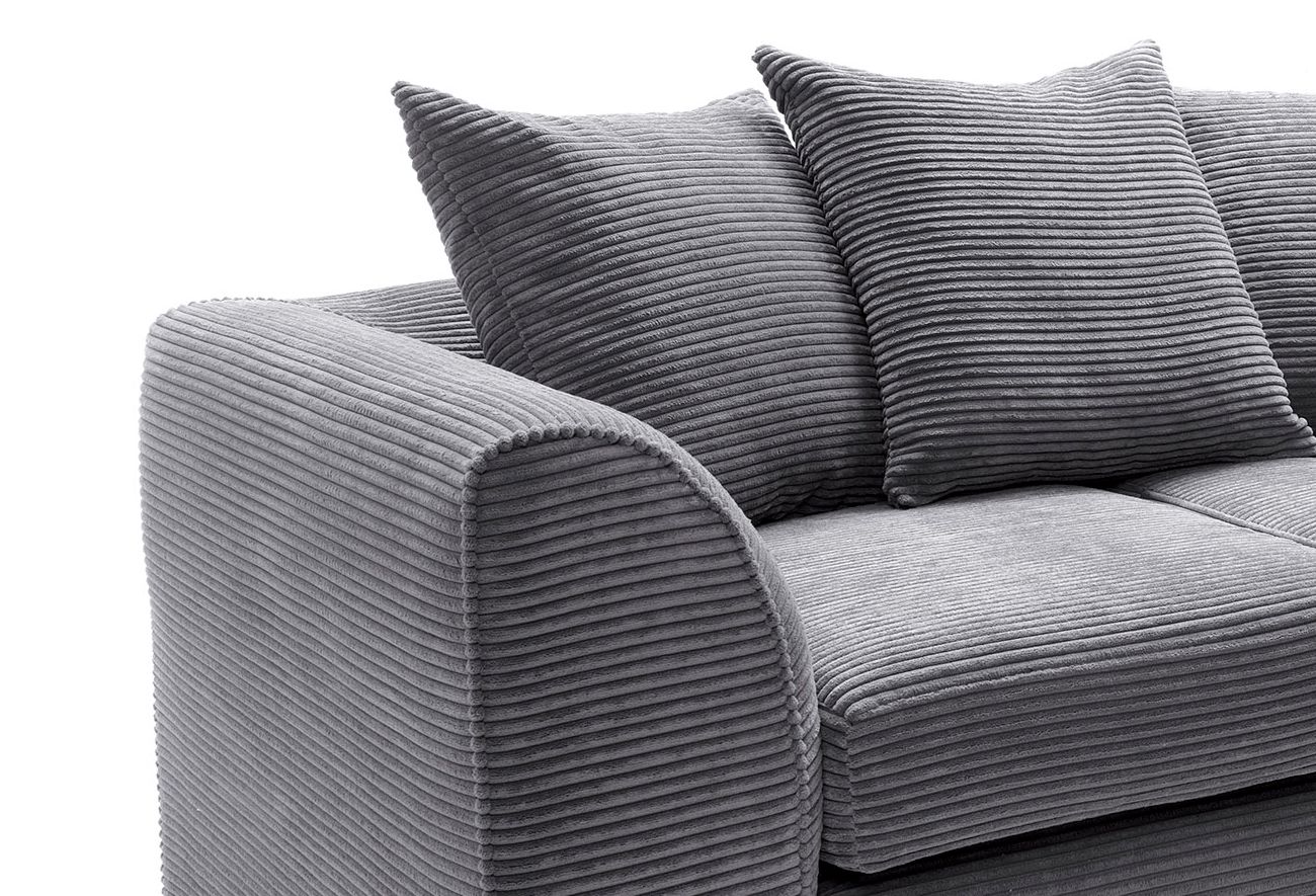 Dylan Luxe Stone Grey Velvet Corner Sofa