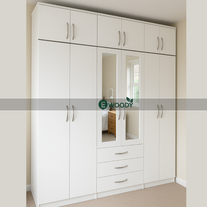 🏠 𝐌𝐨𝐝𝐞𝐫𝐧 𝟔-𝐃𝐨𝐨𝐫 𝐖𝐚𝐫𝐝𝐫𝐨𝐛𝐞 𝐰𝐢𝐭𝐡 𝐓𝐨𝐩𝐛𝐨𝐱 — 𝐄𝐱𝐭𝐫𝐚 𝐒𝐭𝐨𝐫𝐚𝐠𝐞, 𝐙𝐞𝐫𝐨 𝐂𝐥𝐮𝐭𝐭𝐞𝐫!