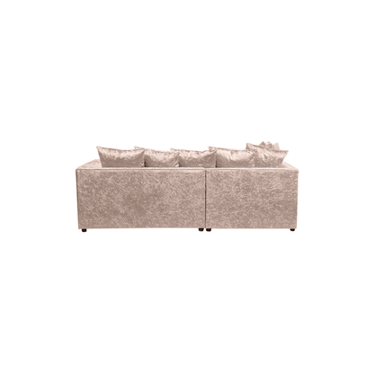 Dylan Luxe Crushed Velvet Sofa – Left and Right Hand, Mink